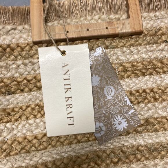 NWT Antik Kraft Tote Jute Bag - Picture 8 of 9